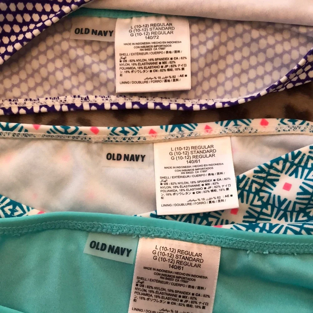 Old Navy Girls Bikini Set Bundle in Blue Size Large 10 12